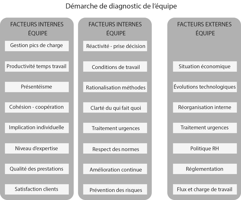 Démarche de diagnostic de l'équipe 